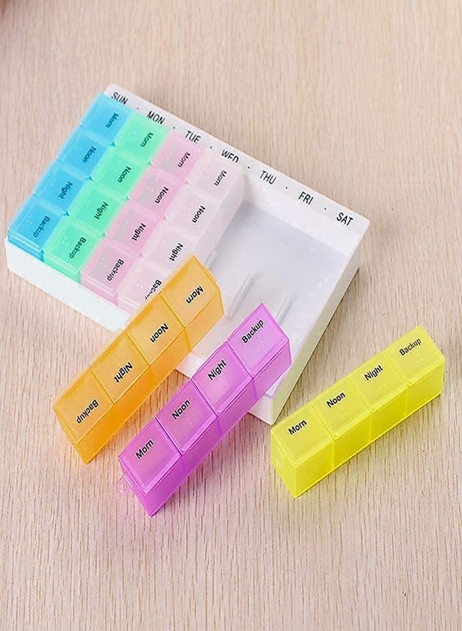 GION 28 Compartments Portable Travel Tablet Holder Durable Secured Pill Box Organizer Pill Storage Case Travel, Pocket, Purse, Daily Pill Case (1Pcs) - Image 2